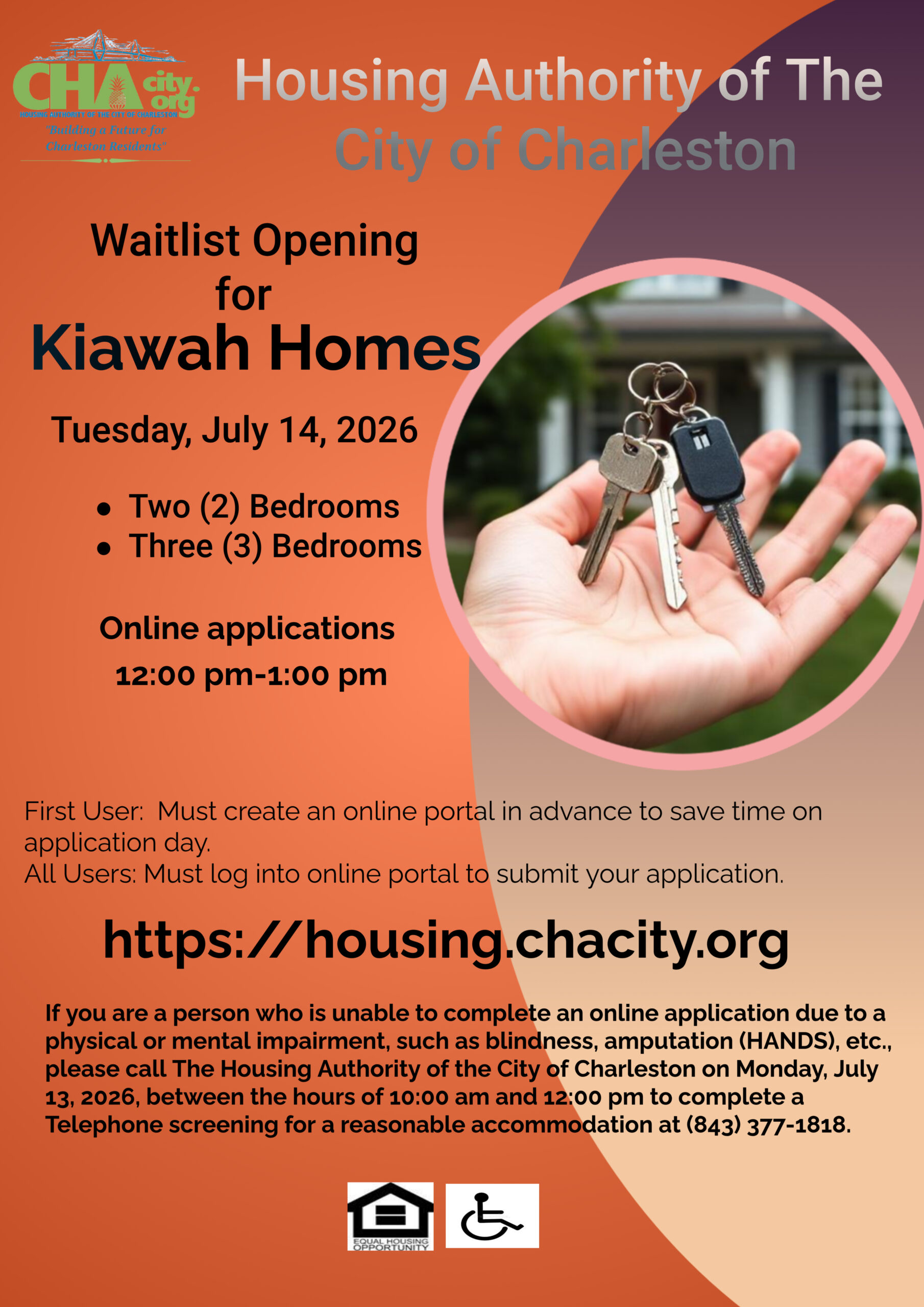Kiawah Homes Waitlist 2 – 3 Bedrooms