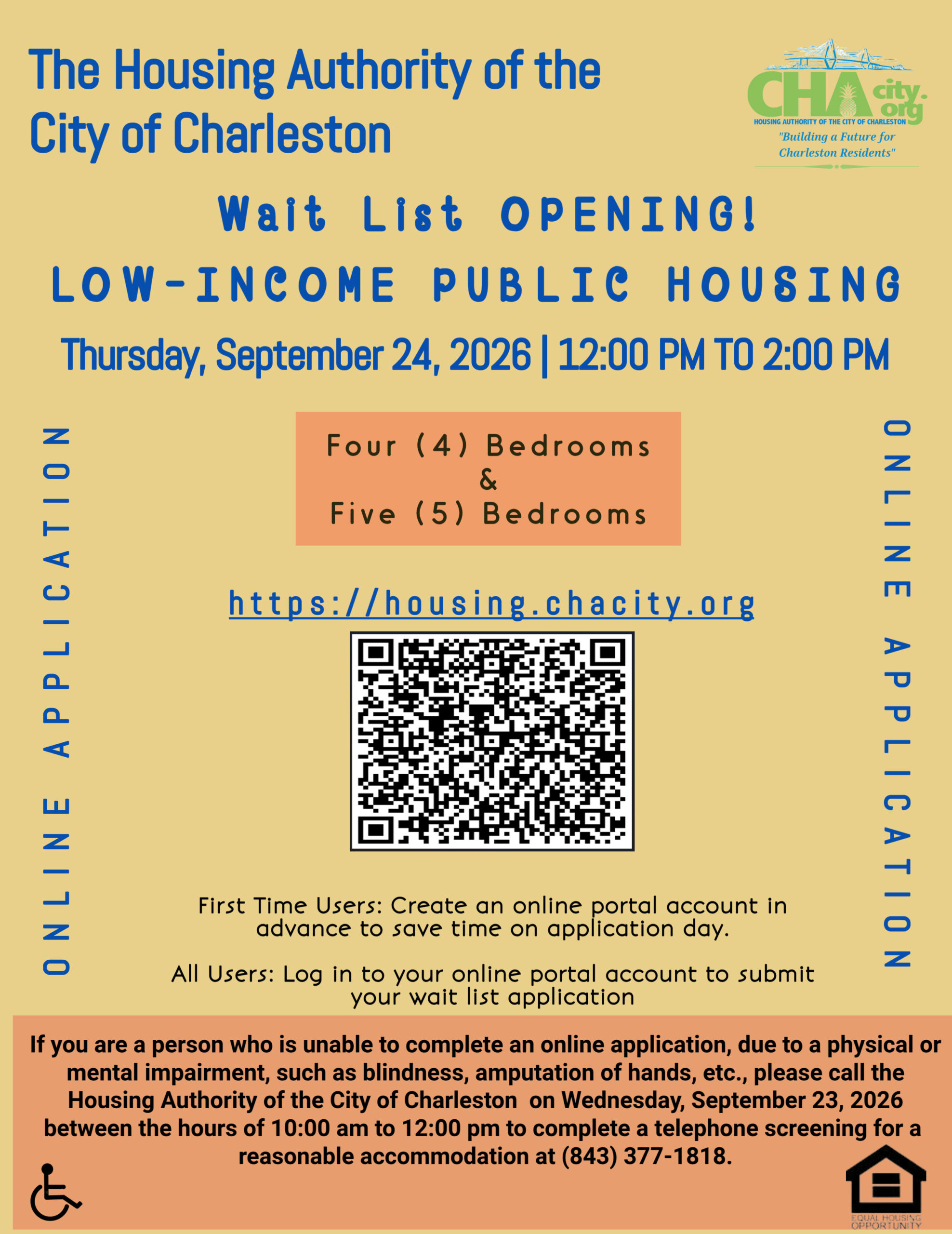 Public Housing (LIPH) Wait List Opening